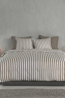 Zo! Home Housse de Couette Banda di Lino 140x200/220 Palm Taupe