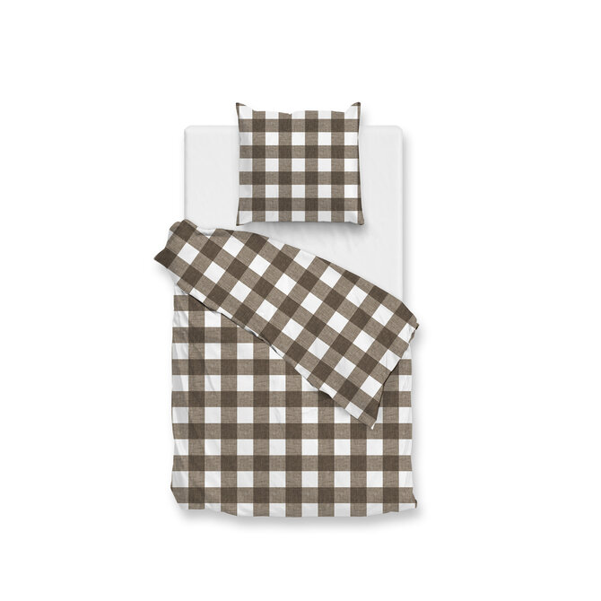 Zo! Home Quattro di Lino Housse de Couette 200x200/220 Palm Taupe