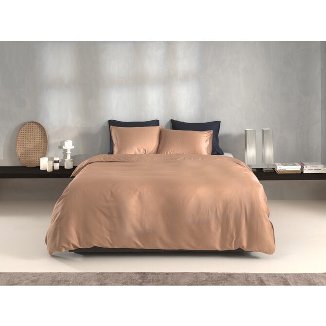 Zo! Home Percalle Dekbedovertrek 140x200/220 Cream Tan