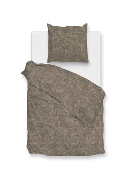 Zo! Home Paisley di Lino Dekbedovertrek 200x200/220 Palm Taupe