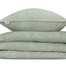 Zo! Home Zo ! Housse de couette Home Paisley en lin 140x200/220 Vert mousse