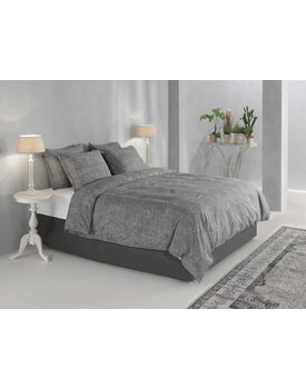 Zo! Home Paisley di Lino Dekbedovertrek 140x200/220 Dark Grey