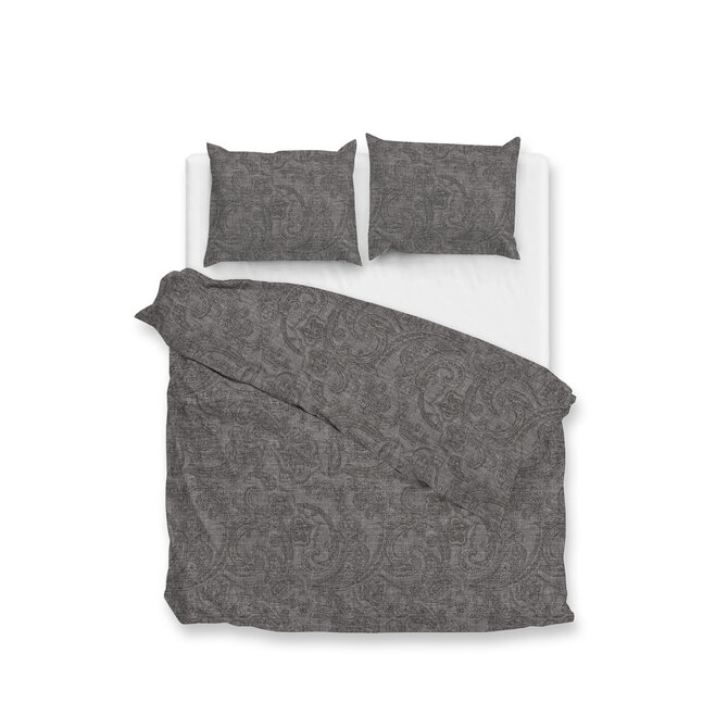 Zo ! Housse de couette Home Paisley di Lino 140x200/220 Gris Foncé