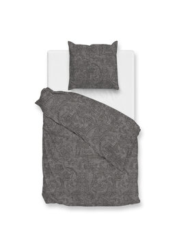 Zo! Home Paisley di Lino Dekbedovertrek 140x200/220 Dark Grey