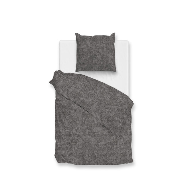 Zo ! Housse de couette Home Paisley di Lino 140x200/220 Gris Foncé