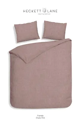 Heckett & Lane Franela Housse de couette 200x200/220 Shady Pink