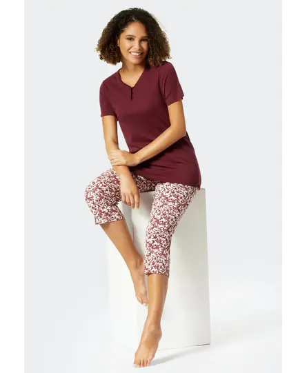 Schiesser Pyjama 3/4, korte mouw plum 176994 40/L