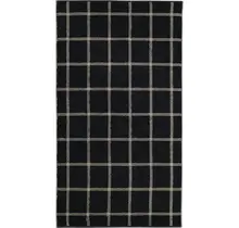Cawö Two-Tone Karo Towel schwarz 50/100