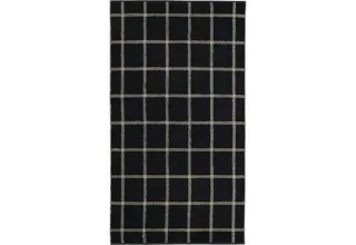 Cawö Two-Tone Karo Handdoek schwarz 50/100