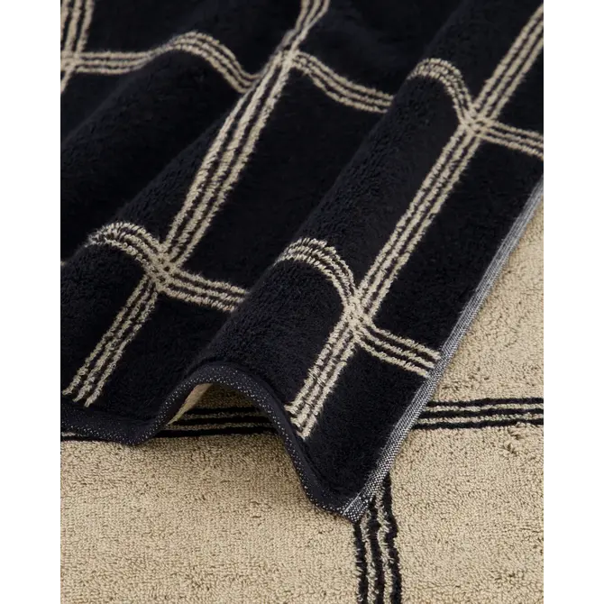 Cawö Two-Tone Karo Towel schwarz 50/100 Cawö Two-Tone Karo Towel schwarz 50/100