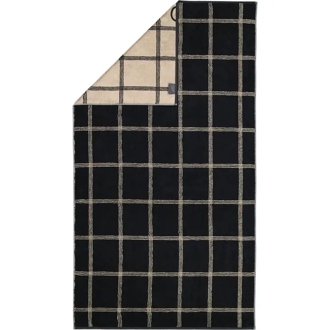 Cawö Two-Tone Karo Towel schwarz 50/100 Cawö Two-Tone Karo Towel schwarz 50/100