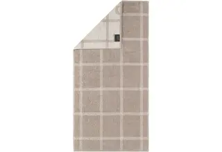 Cawo Two-Tone Grafik Handdoek  Schiefer 50x100