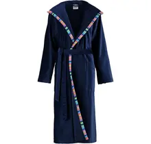 Cawö Dames Badjas met Capuchon 1459 - Marine 38
