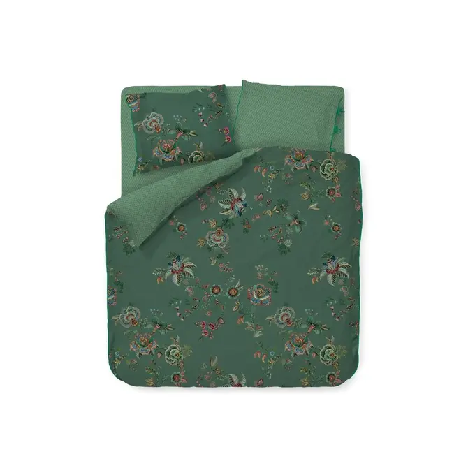 Pip Studio Cece Fiore Dekbedovertrek  Groen 260x200/220 cm