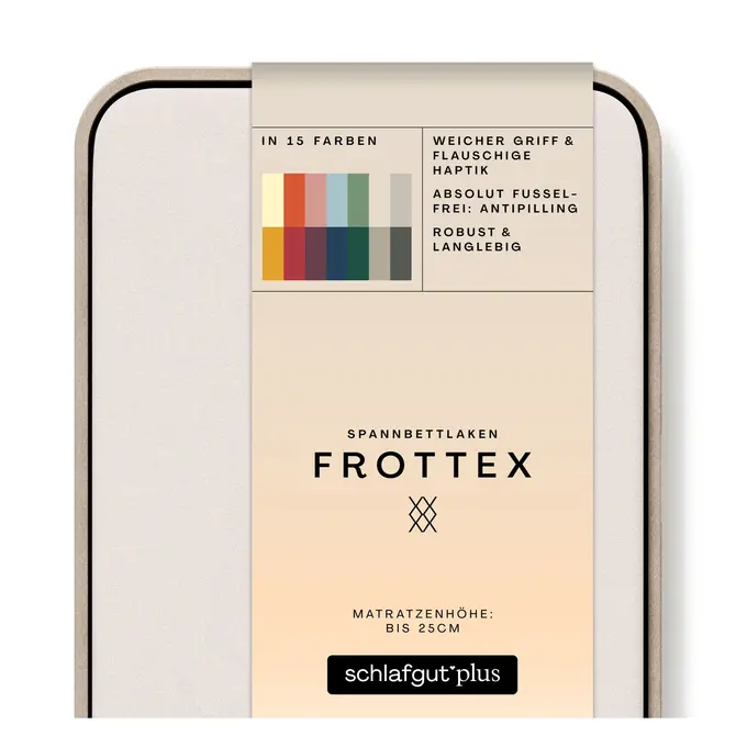 Schlafgut Badstof Hoeslaken M - 120x200 - 130x200 744 Sand Light