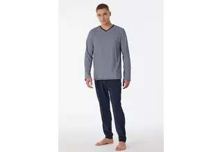Schiesser Pyjama Long nightblue 180258 50/M