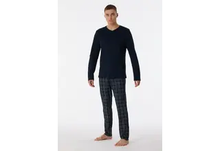 Schiesser Pyjama Long nightblue 180271 54/XL