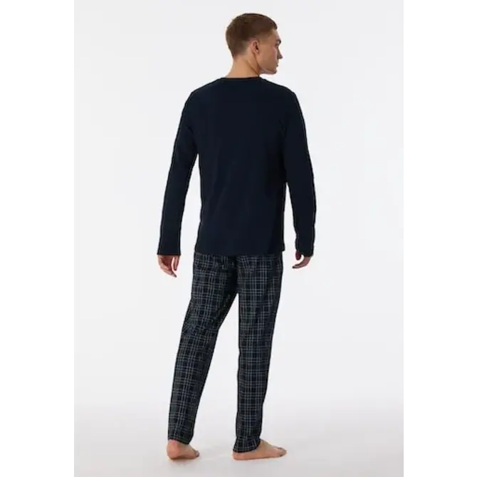 Schiesser Pyjama long bleu nuit 180271 54/XL
