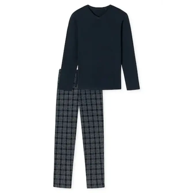 Schiesser Pyjama long bleu nuit 180271 54/XL