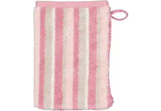 Cawo Breeze Streifen Washandje 16x22 blush