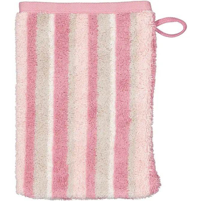 Cawo Breeze Streifen Gant de toilette 16x22 blush