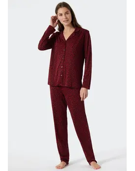 Schiesser Pyjama Long 178056 wine red 46/3XL
