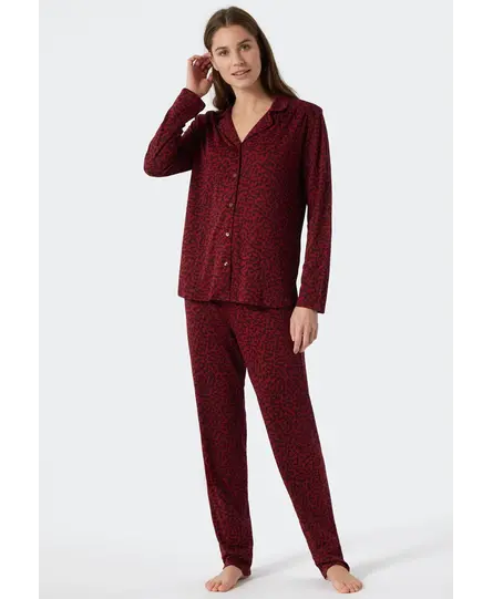 Schiesser Pyjama Long 178056 wine red 46/3XL