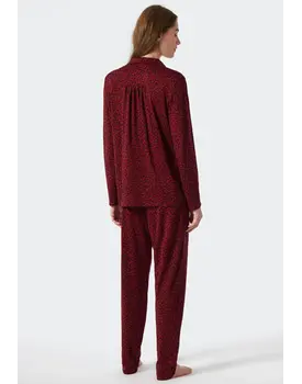 Schiesser Pyjama Long 178056 wine red 46/3XL