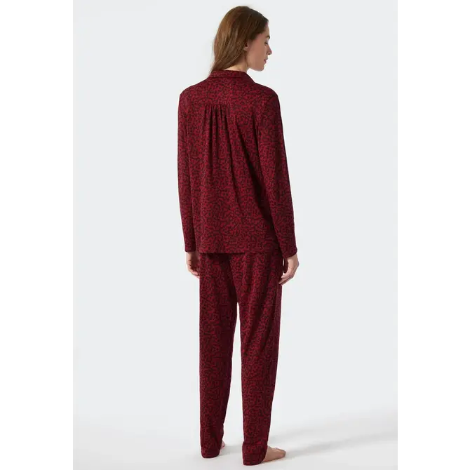 Schiesser Pyjama Long 178056 wine red 46/3XL