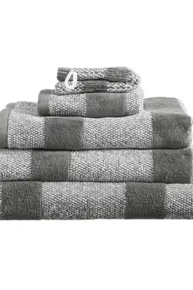 Beddinghouse Sheer Stripe Gastendoekje  Antraciet 30x50 cm