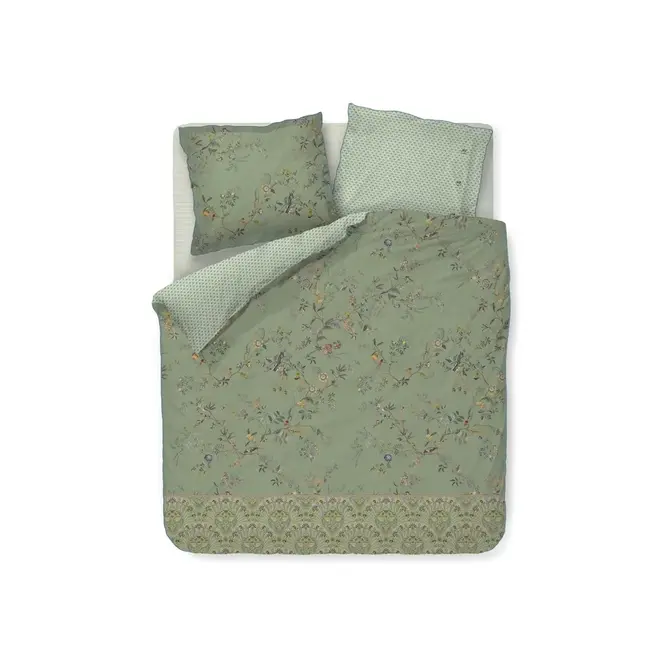 Pip Studio Dekbedovertrek Amor De Dios Green 140x200/220 cm Pip Studio Dekbedovertrek Amor De Dios Green 140x200/220 cm