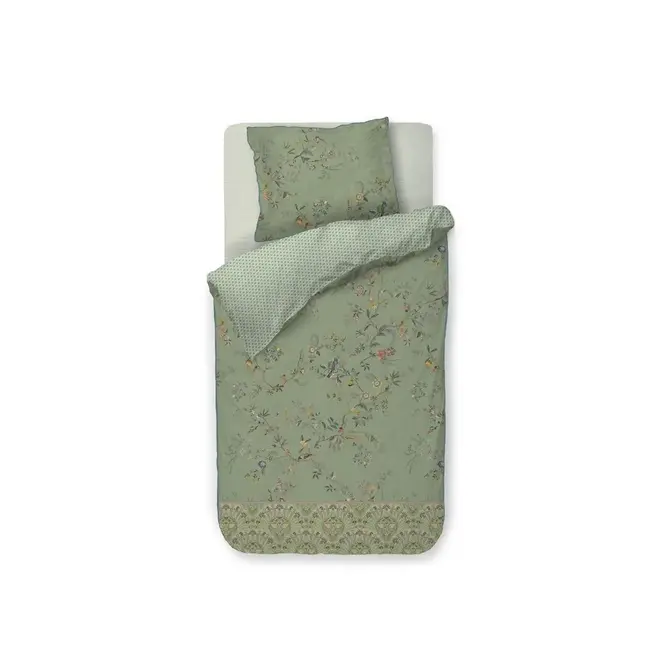 Pip Studio Dekbedovertrek Amor De Dios Green 140x200/220 cm Pip Studio Dekbedovertrek Amor De Dios Green 140x200/220 cm