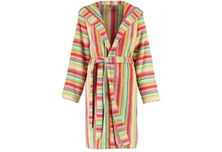 Cawö Dames Badjas met Capuchon kort 7082  Multi 38