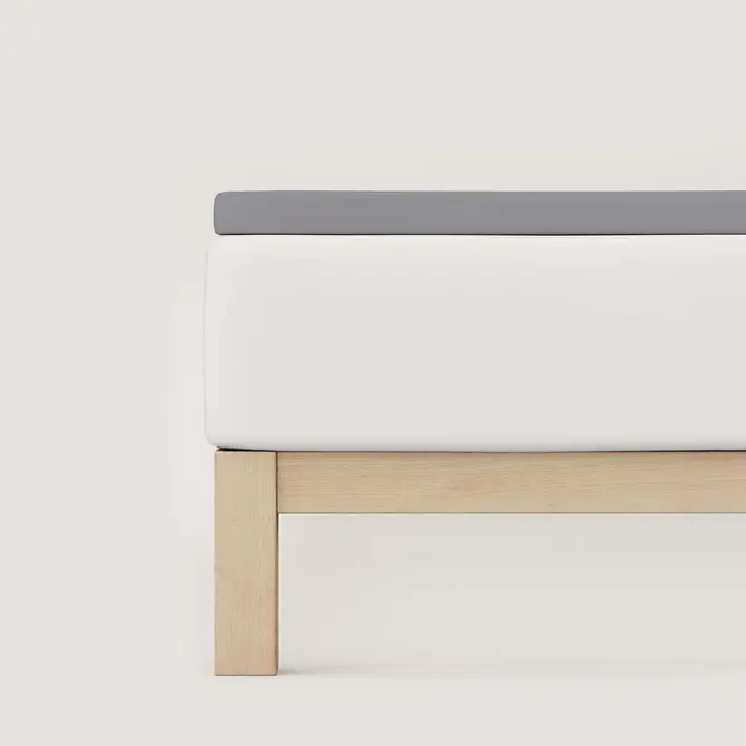 Schlafgut Pure Split-Topper Fitted Sheet XL - 180x200 - 200x220 128 Grey Mid