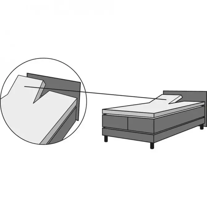 Schlafgut Pure Split-Topper Fitted Sheet XL - 180x200 - 200x220 128 Grey Mid