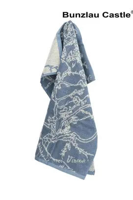 Bunzlau Castle Keukendoek Almond Blossom Grey-Blue