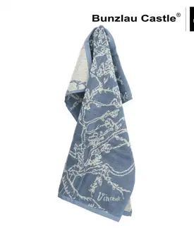 Bunzlau Castle Keukendoek Almond Blossom Grey-Blue