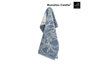 Bunzlau Castle Keukendoek Almond Blossom Grey-Blue