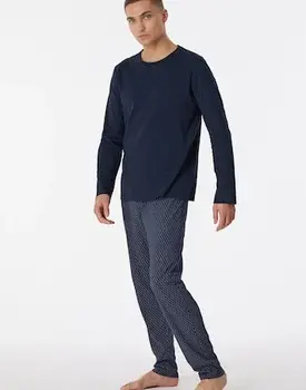 Schiesser Pyjama Long nightblue 180249 50/M