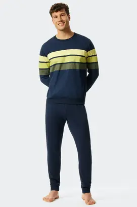 Schiesser Pyjama lang lime green 176817 52/L