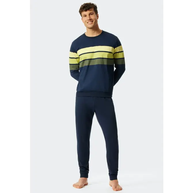 Schiesser Pyjama lang lime green 176817 52/L