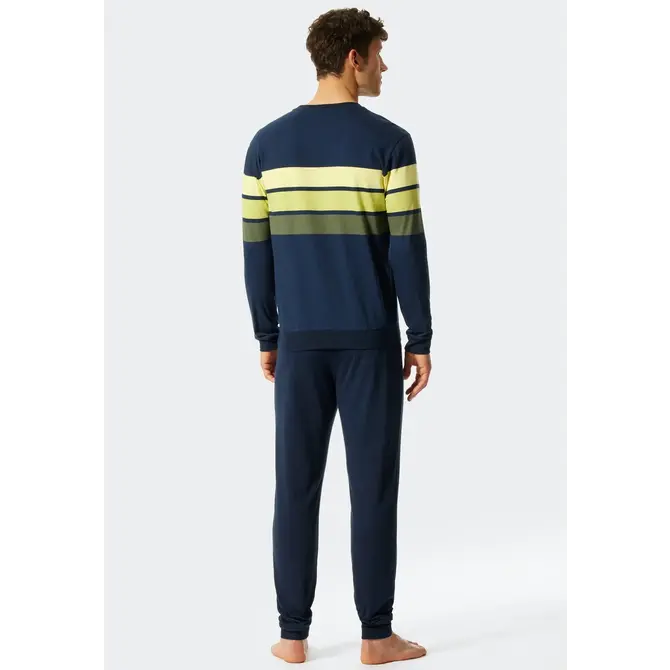 Schiesser Pyjama long vert lime 176817 52/L