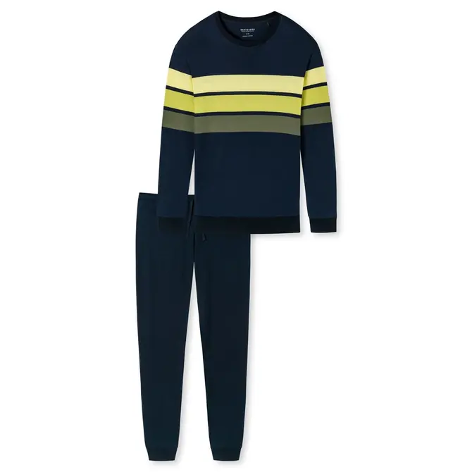 Schiesser Pyjama long vert lime 176817 52/L