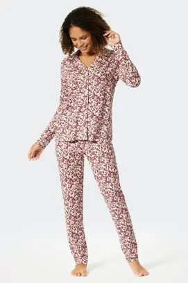 Schiesser Pyjama long prune 176996 46/3XL