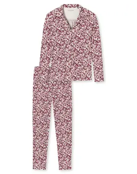 Schiesser Pyjama lang plum 176996 46/3XL