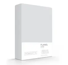 Romanette flanel laken zilver 180x290