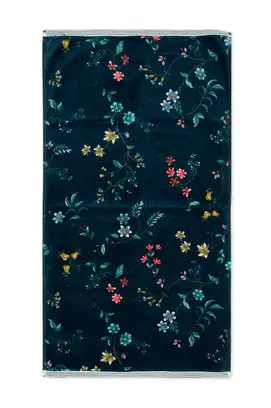 Pip Studio serviette Les Fleurs Bleu foncé 55x100