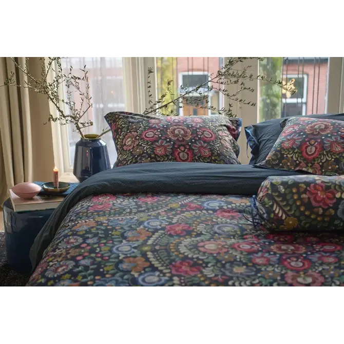 Pip Studio Il Ricamo Housse de couette Dark Blue 260x200/220 cm