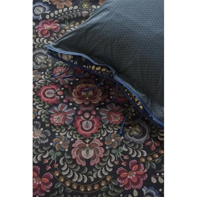 Pip Studio Il Ricamo Housse de couette Dark Blue 260x200/220 cm