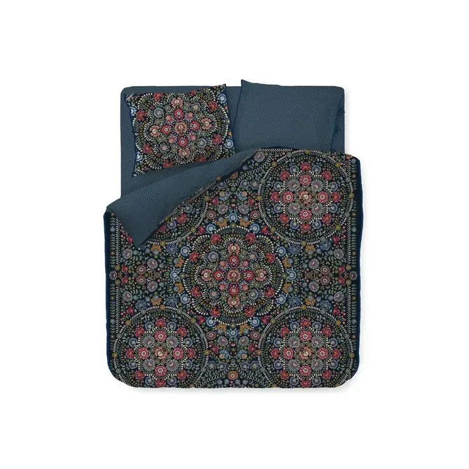 Pip Studio Il Ricamo Housse de couette Dark Blue 260x200/220 cm
